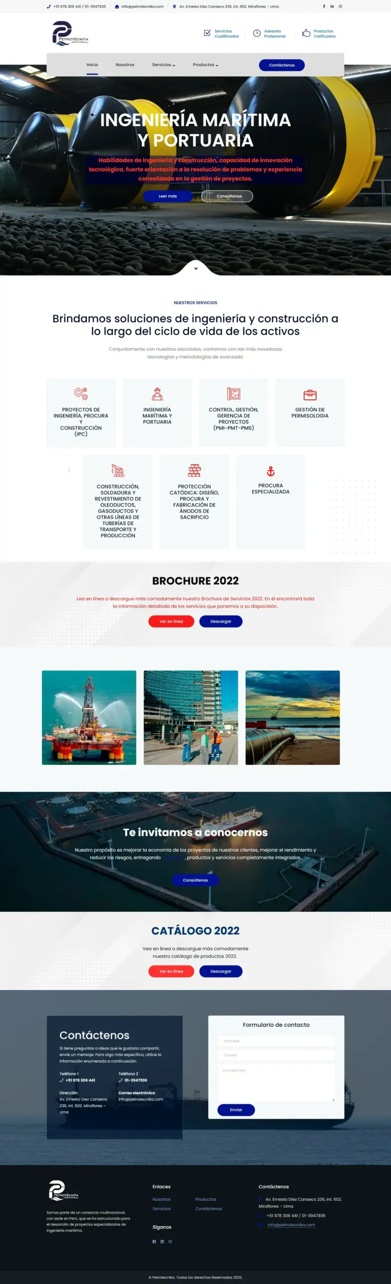 Website Petrotecnika- Perú